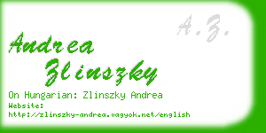 andrea zlinszky business card